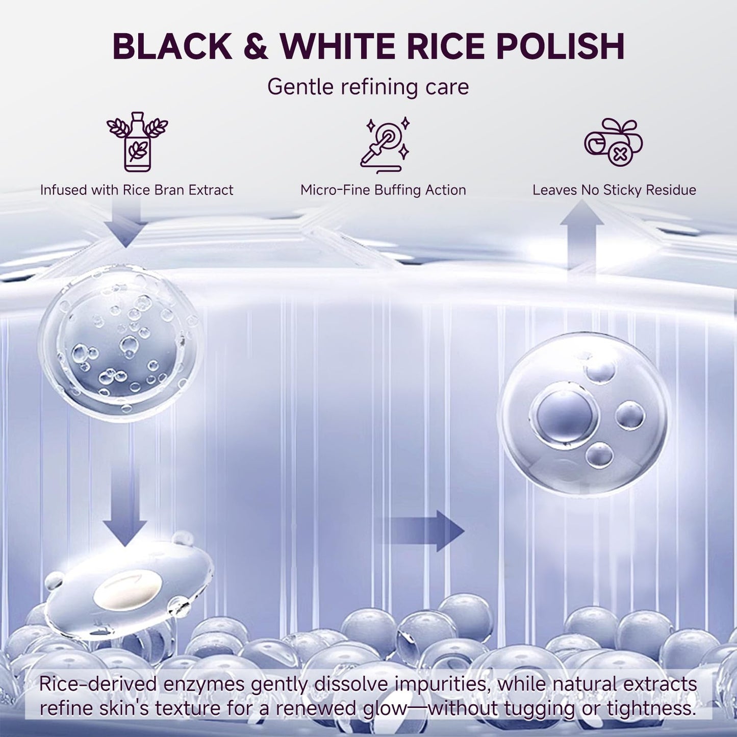 Duo Soft Black Rice Peel Exfoliating Ampoule – Gentle Face & Body Serum for Dead Skin, Deep Cleansing, Pore Minimizing & Hydration