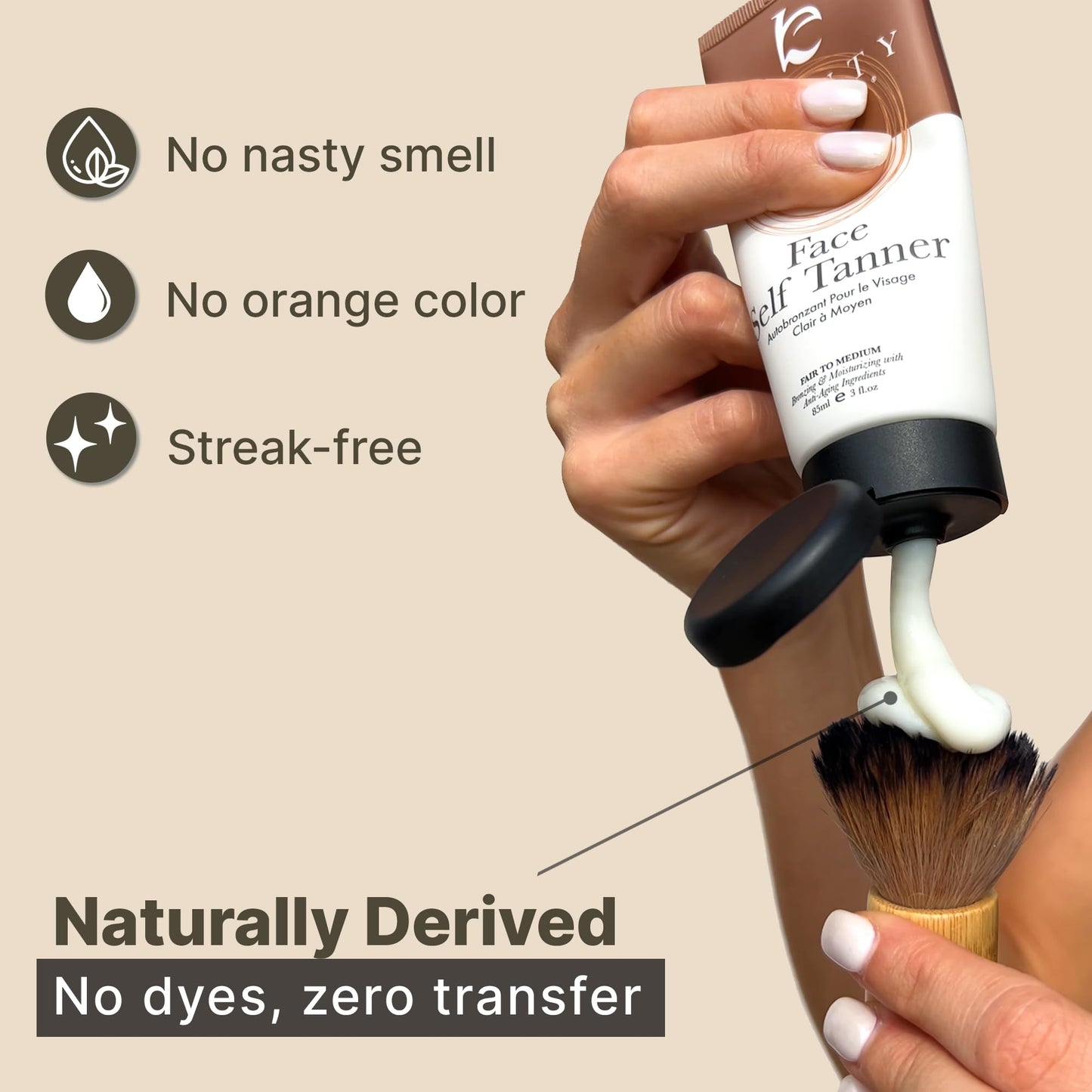 USA Made Natural & Organic Face Tanner - Non-Toxic Gradual Self-Tanning Lotion & Sunless Moisturizer for Women & Men