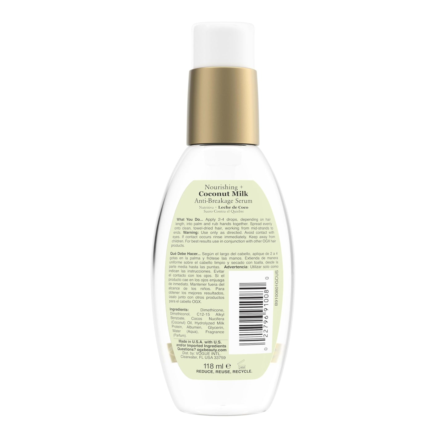 OGX Nourishing + Coconut Milk Anti-Breakage Serum, 4 Fl Oz