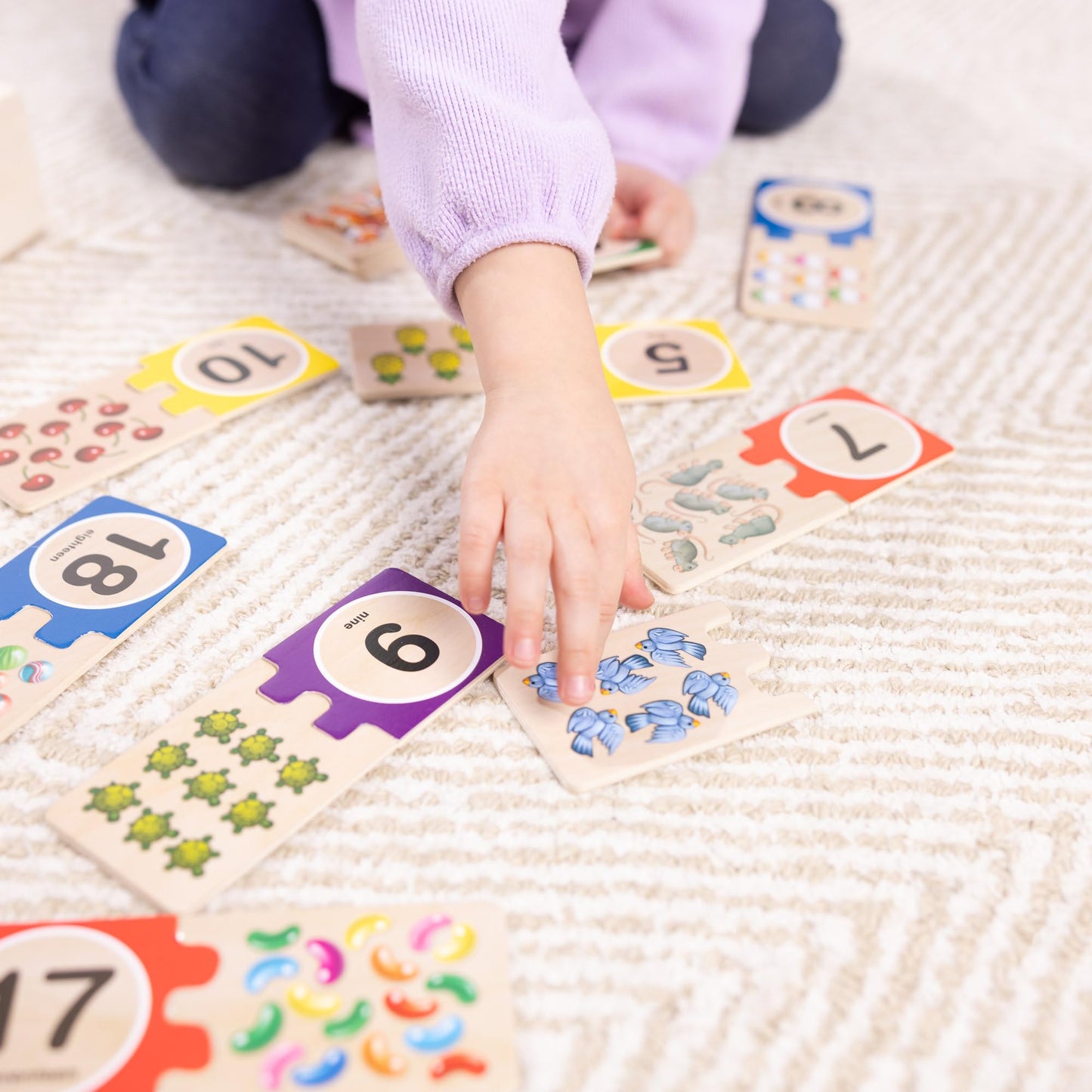 Melissa & Doug Self-Correcting Wooden Number Puzzles with Storage Box (40 pcs)