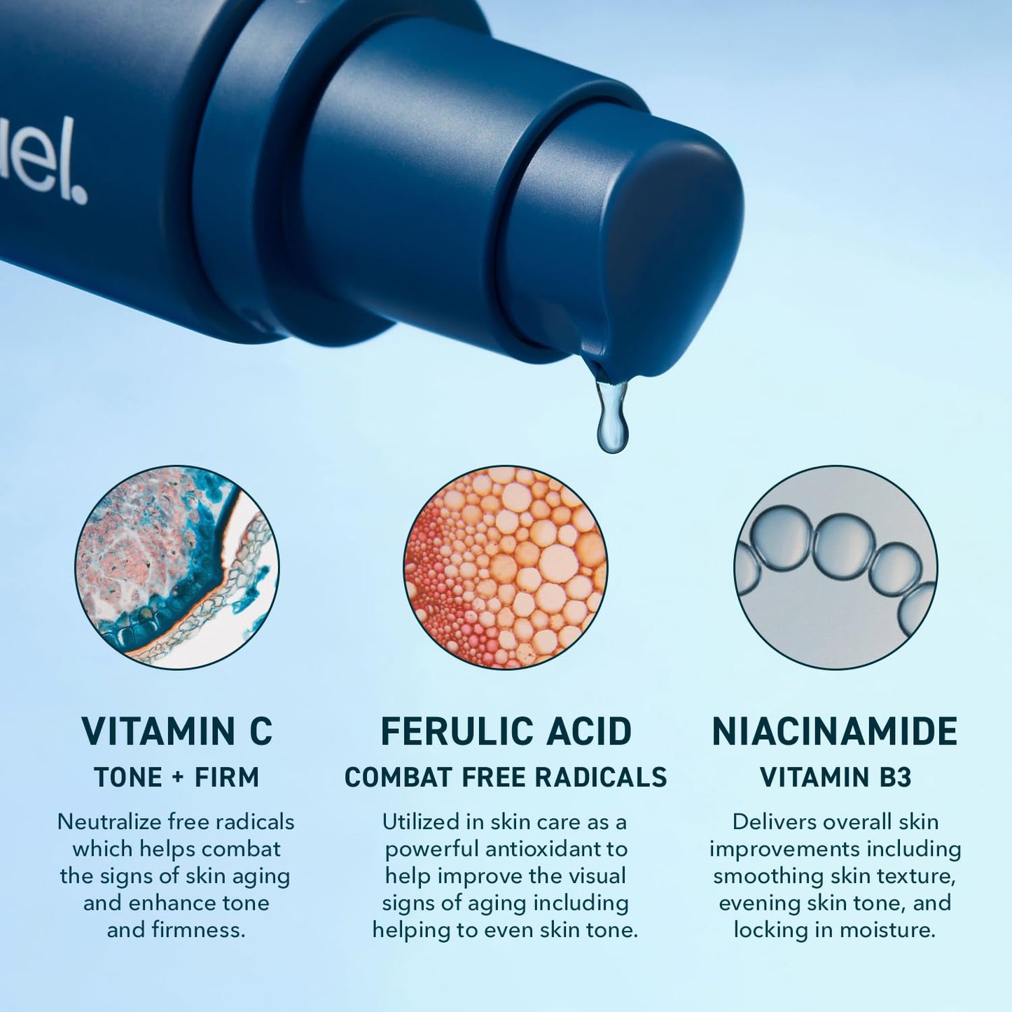 Prequel Skin Lucent-C Vitamin C Serum for Face – L-Ascorbic Acid, Ferulic Acid & Niacinamide for Luminous, Firm Skin, 1oz Pump