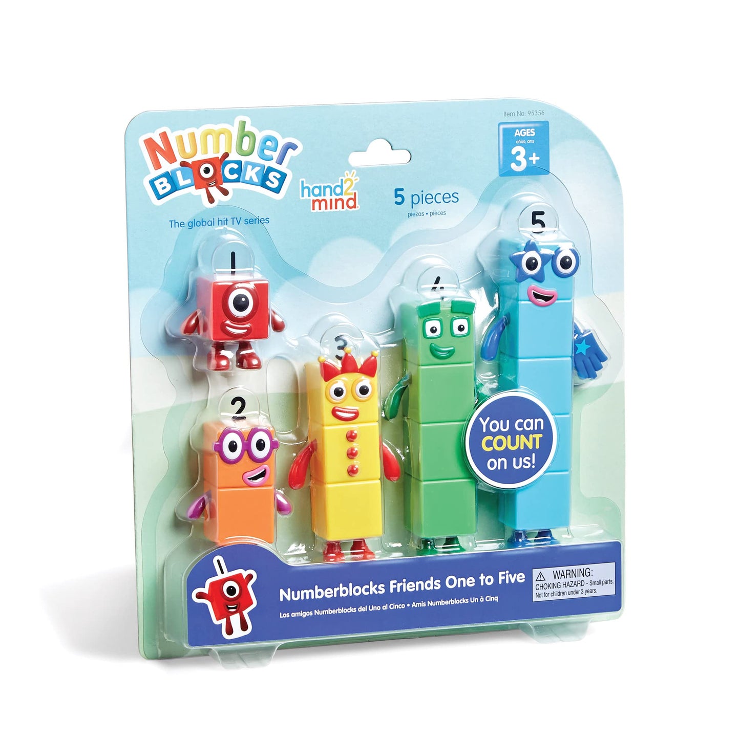 hand2mind Numberblocks Friends 1–5 Action Figure Set – Counting Blocks Toy Figures & Playsets for Toddlers, Educational Math Toys, Birthday Gifts