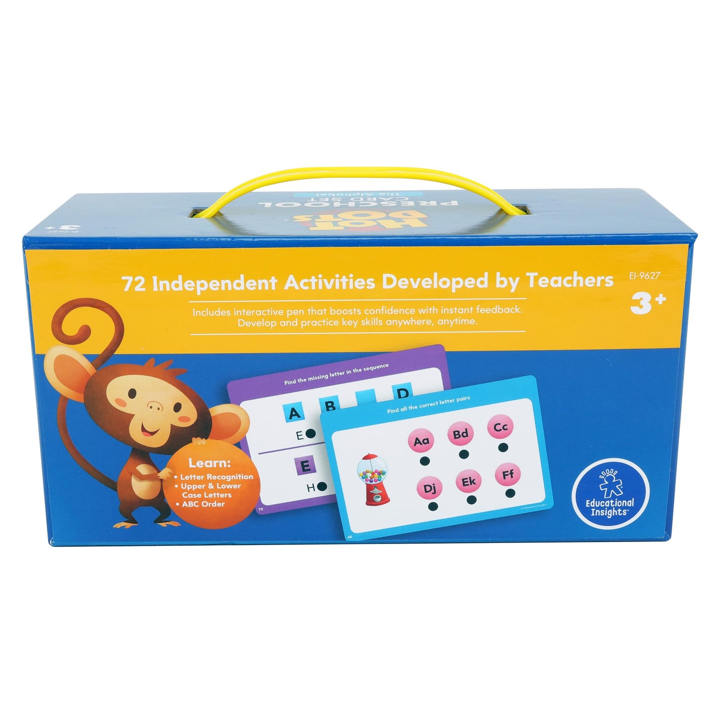 Educational Insights Hot Dots Alphabet Set – 72 Activities, Interactive Learning Pen & 36 Double-Sided Cards, Ages 3+
