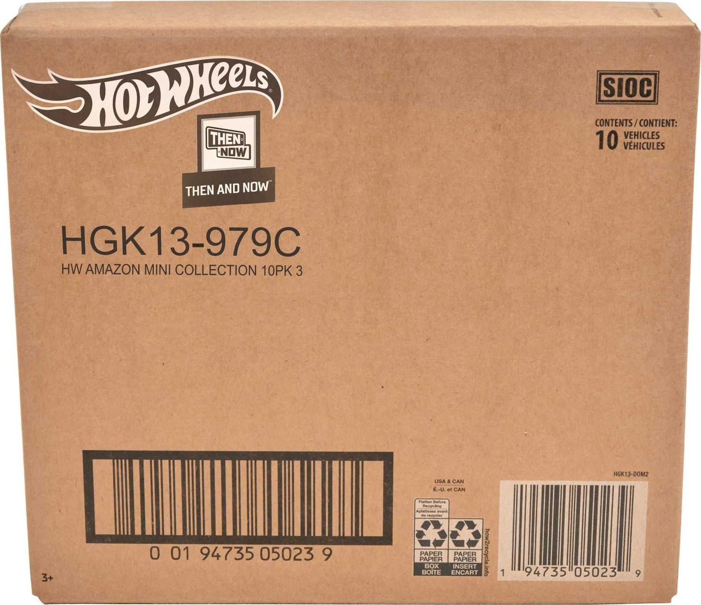 Hot Wheels Toy Cars or Trucks 10-Pack, Amazon Set of 10 1:64 Scale Vehicles for Kids & Collectors (Styles May Vary)