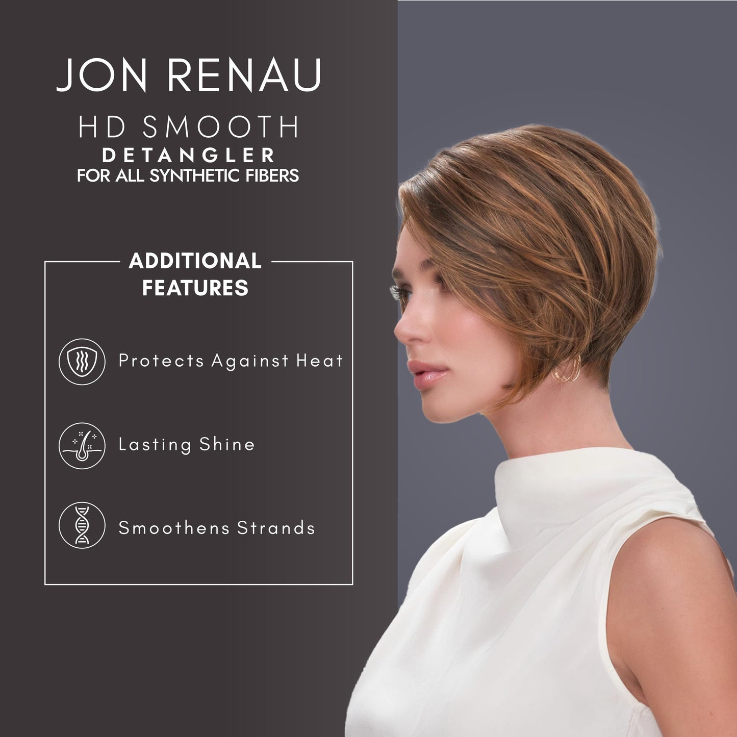 Jon Renau HD Smooth Detangler – Wig Detangler Spray for Synthetic Wigs & Hair, Travel-Size, 8.5 Ounces