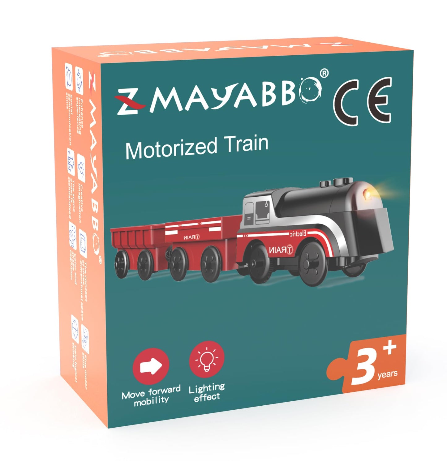 Battery Operated Train Set for Wooden Tracks – 3Pcs Motorized Electric Trains for Toddlers Ages 3+, Compatible with Thomas, Brio & More