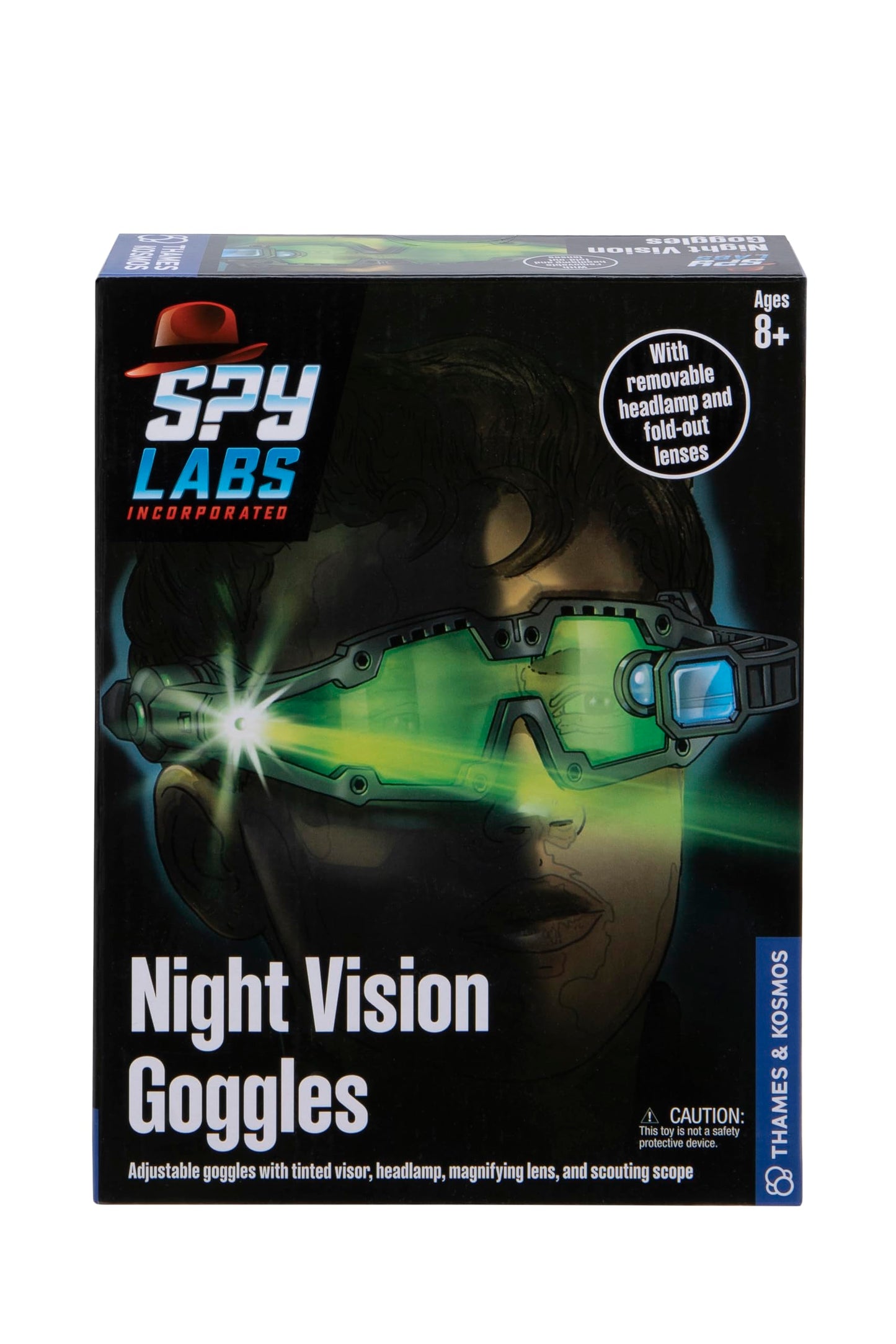 Thames & Kosmos Spy Labs Night Vision Goggles – Conduct Secret Missions & Night Surveillance | Detective Gear for Young Investigators