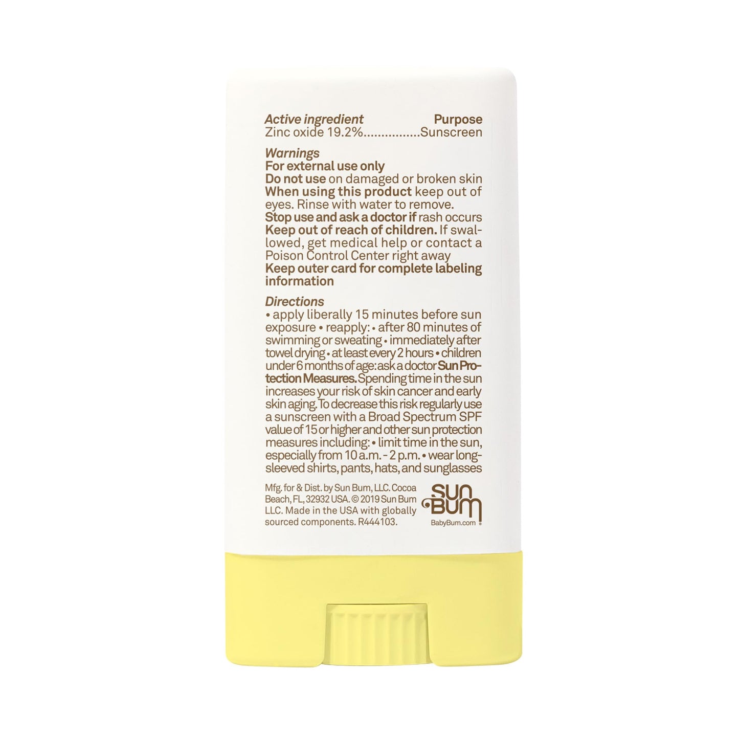 Sun Bum Baby Bum Mineral Sunscreen Stick SPF 50 – Reef Friendly, Octinoxate & Oxybenzone Free, Unscented, Sensitive Skin, Face & Body, 0.45 oz