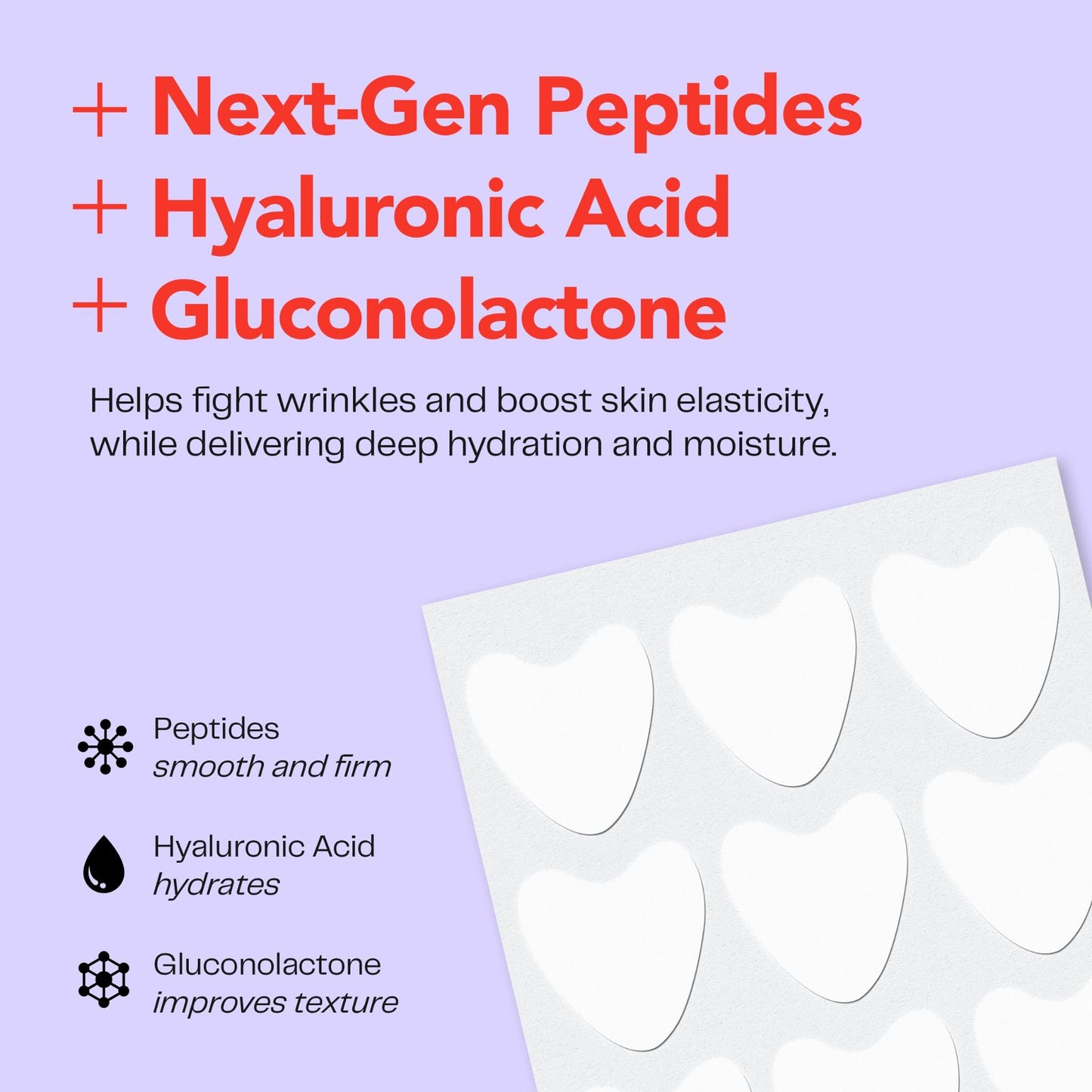 Morrow Beauty Peptide Wrinkle Patches – Overnight Anti-Aging Stickers for Crow’s Feet, Smile Lines & Fine Lines, 66 Count