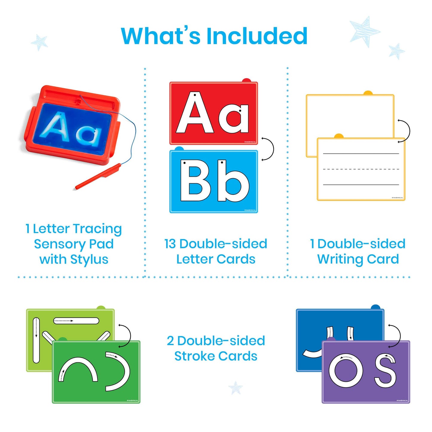 hand2mind Letter Tracing Sensory Pad – Reusable Handwriting & Toddler Writing Practice, Montessori Alphabet Toy for Preschool Learning & Gifts