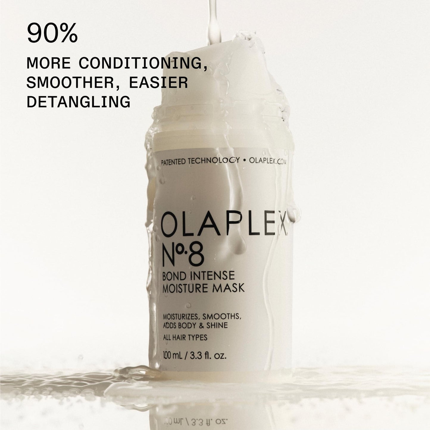 Olaplex No. 8 Bond Intense Moisture Mask – Deep Conditioning Treatment for Damaged Hair, Adds Smoothness, Shine & Hydration, 3.3 fl oz