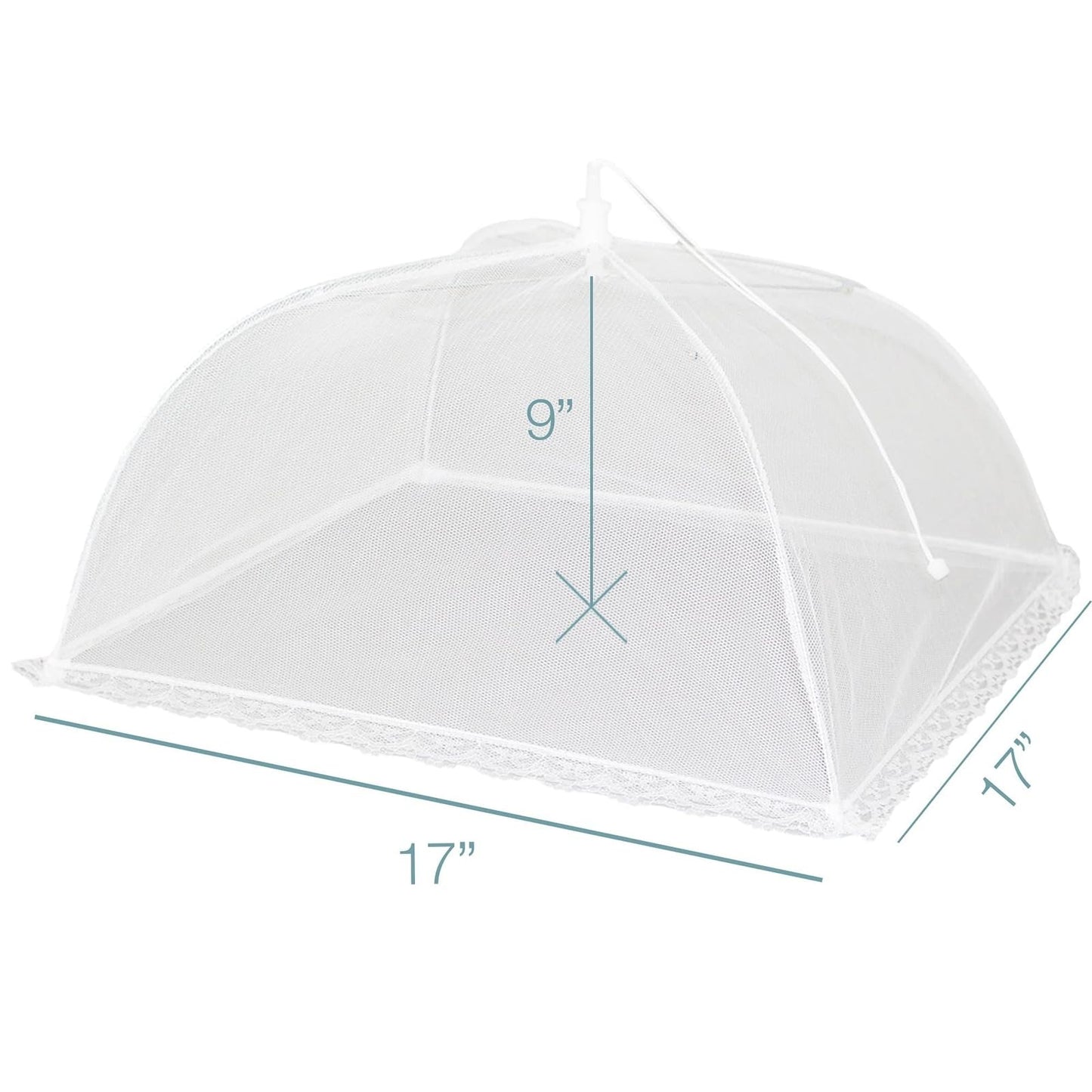 Simply Genius 6-Pack Pop-Up Mesh Food Covers – 17x17” Collapsible Umbrella Tents for Outdoor Parties, Picnics & BBQs