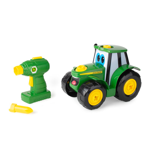 BUILD-A-BUDDY John Deere Tractor Take-Apart Toy with Drill, 16 STEM Pieces, Toddler Building & Tool Toy for Kids 3+