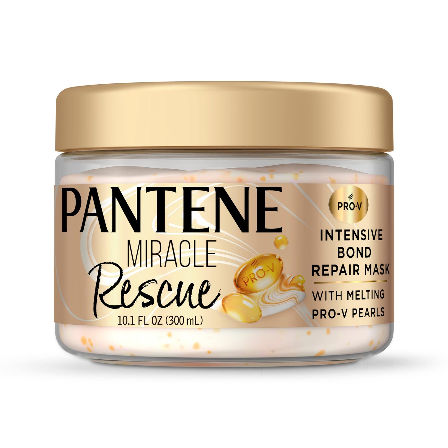 Pantene Miracle Rescue Hair Mask with Melting Pro-V Pearls – Intensive Bond Repair, Deep Conditioner for Dry & Damaged Hair, 10.1 fl oz