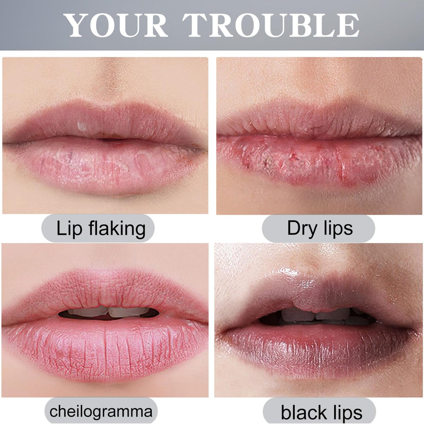 Turmeric Lemon Lip Scrub & Balm Set with Brush – 3PCS Natural Exfoliator & Moisturizer for Dark, Dry, Chapped Lips