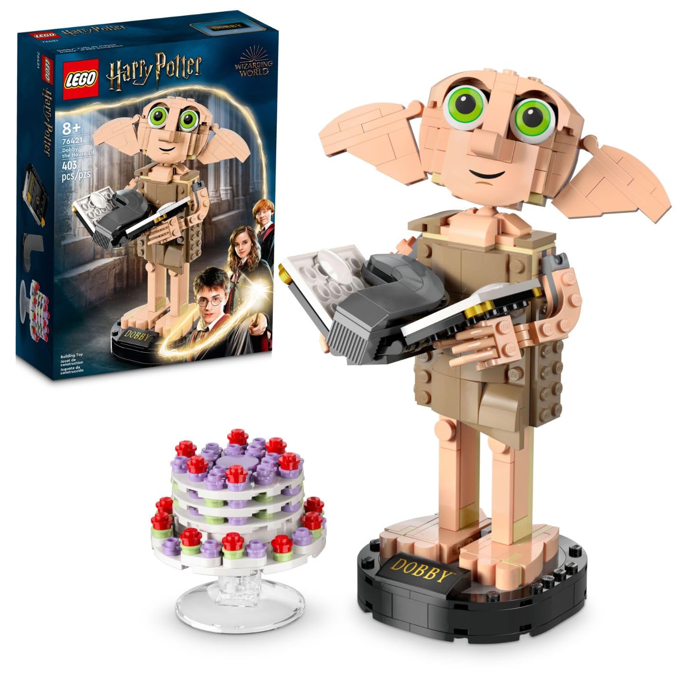 LEGO Harry Potter Dobby The House-Elf 76421 Building Set – Build & Display Beloved Character Toy for Kids 8+, Birthday Gift