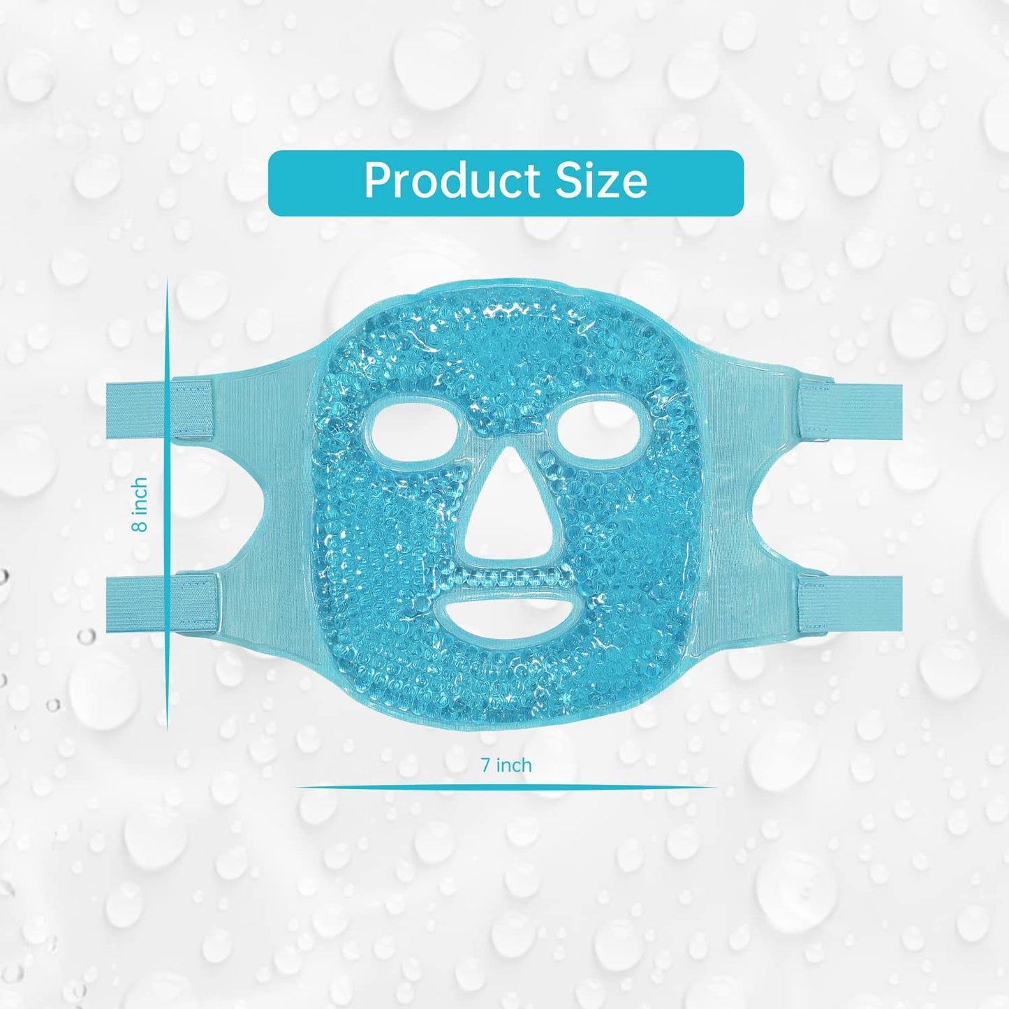 ZNÖCUETÖD Cold & Hot Gel Face Eye Mask – Reduce Puffiness, Dark Circles, Headaches, Post-Laser Care, Skin SPA for Women [Blue]