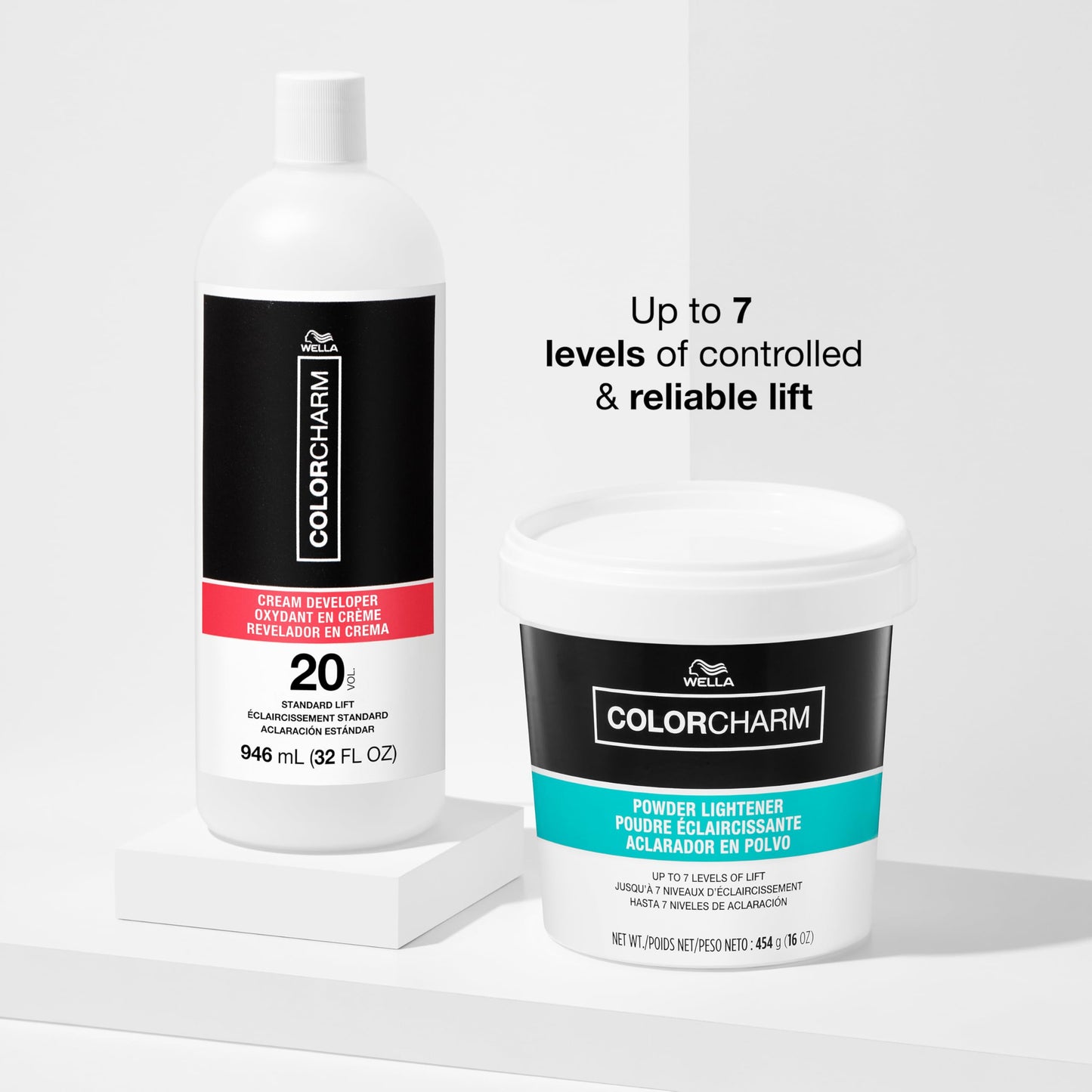 COLORCHARM Powder Hair Lightener | Up to 7 Levels of Lift | Dust Free | 1lb | Packaging May Vary