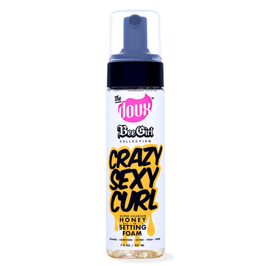 The Doux CRAZYSEXYCURL Honey Foam Curl Cream & Mousse – Heatless Curls, Frizz Control, Shine & Moisture with Aloe & Silk Amino Acids