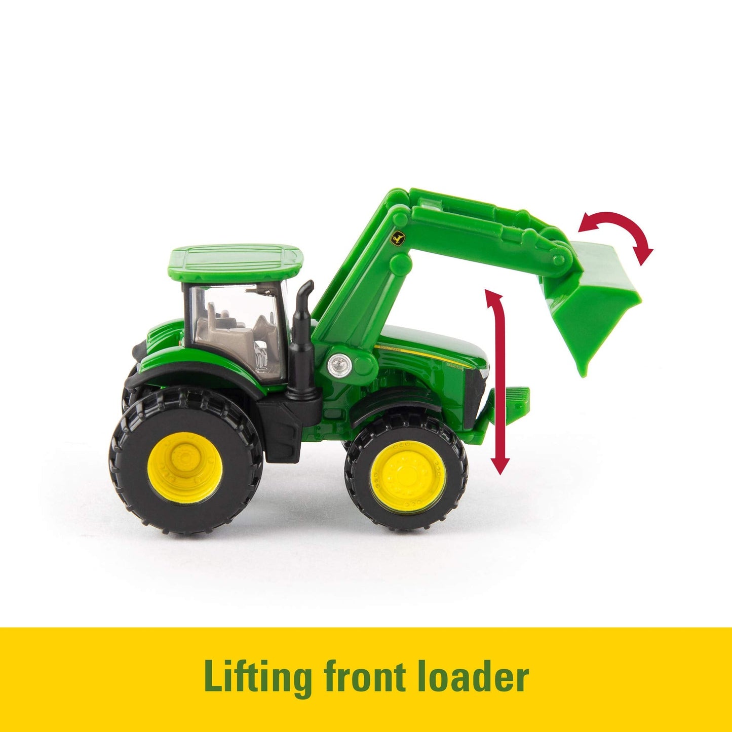 ERTL Iron John Deere Die-Cast Farm Toy Set – 3" Tractor, Gator & Skid Steer Replicas with Collectible Display Box – 3-Pack for Kids Ages 3+