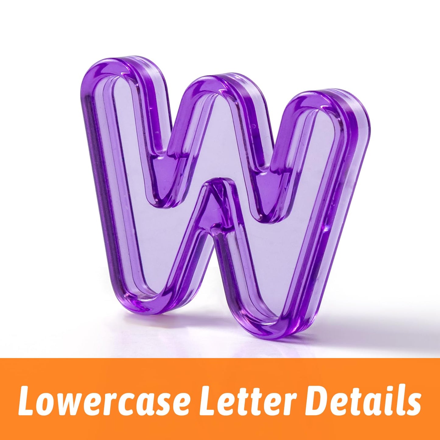 PreTrans 78 Pcs Plastic Alphabet Letters for Kids – 3 Sets of Translucent Lowercase Letters for Light Table & Box Learning Fun