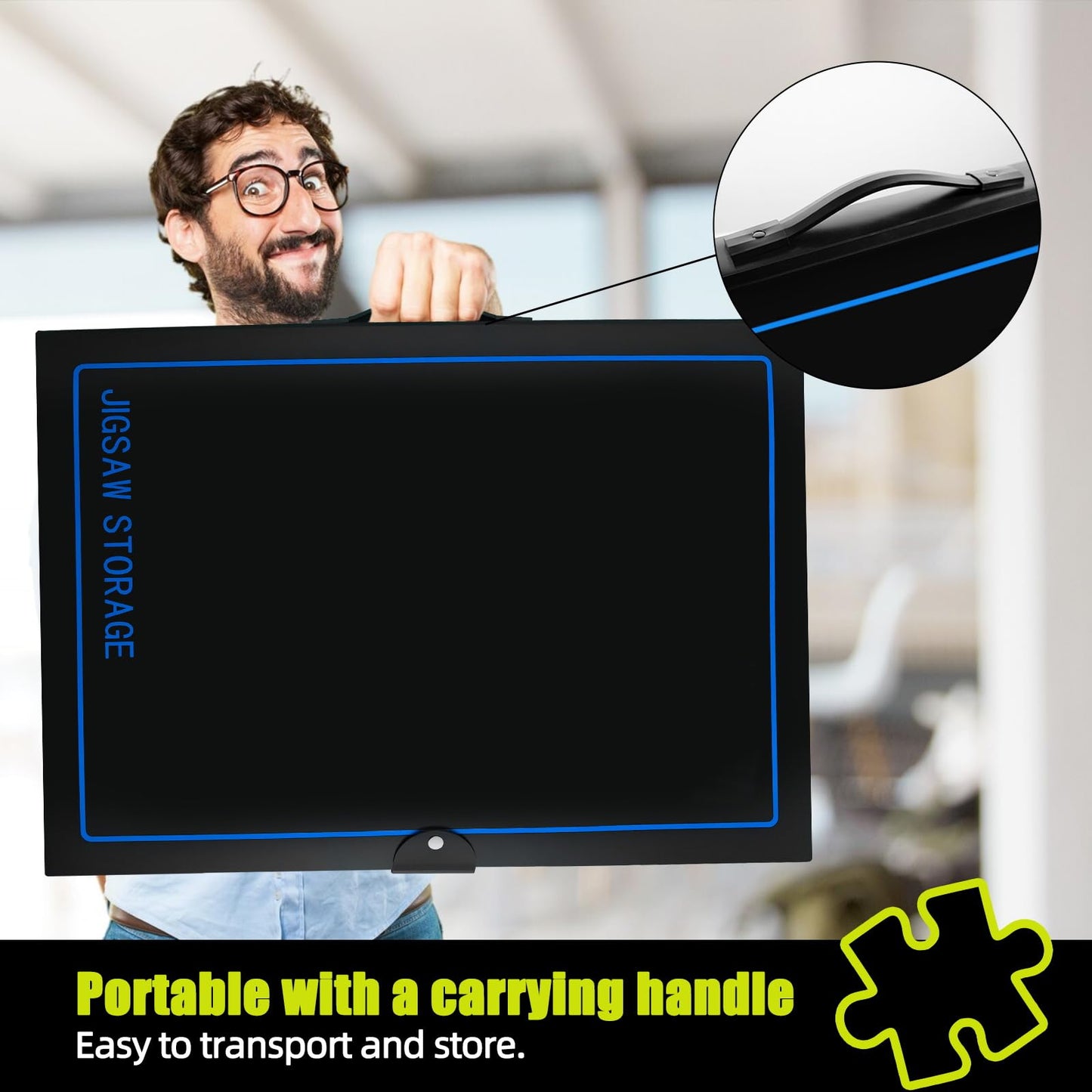 ALL4JIG Puzzle Storage Folder Keeper for Jigsaw Enthusiasts Puzzle Space-Saving Organizer Accessories for Adults Holds 20 Puzzles, HD Film Pockets