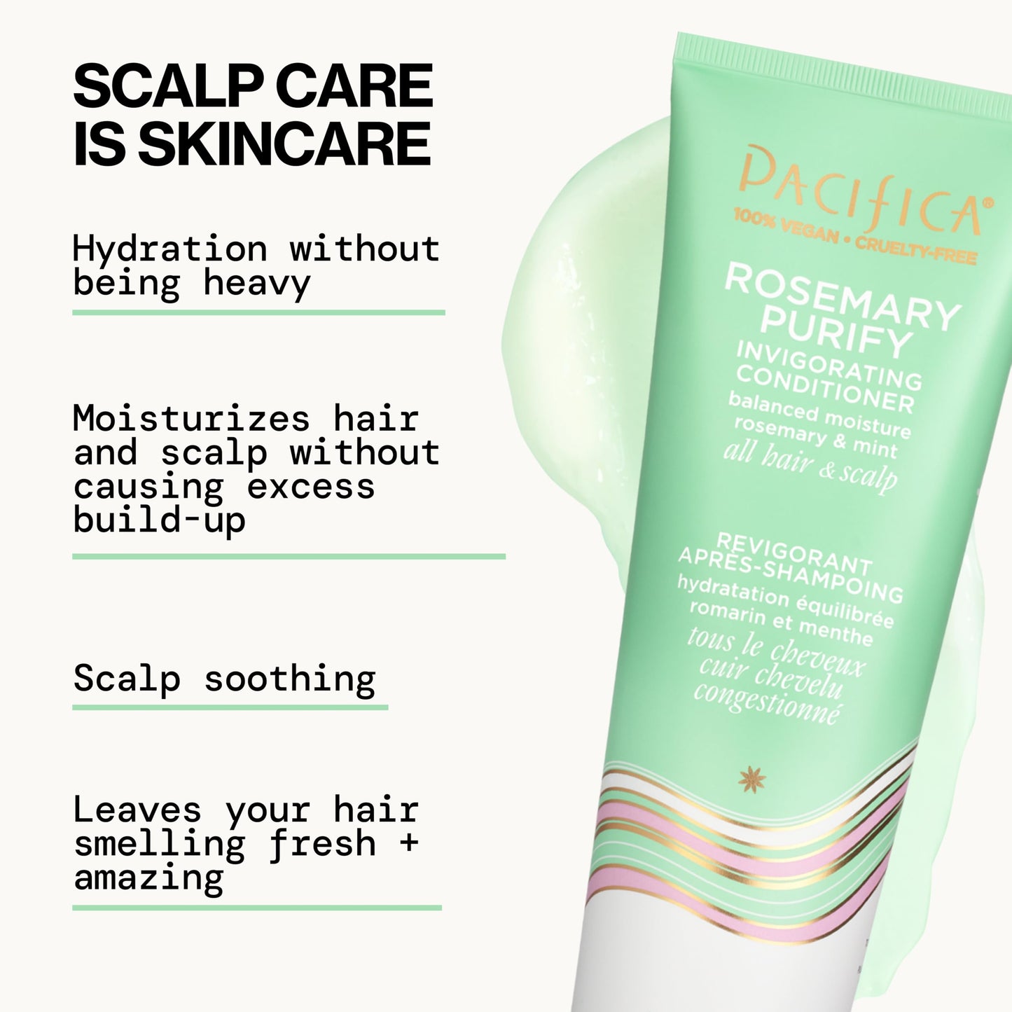 Pacifica Rosemary Purify Shampoo & Conditioner Set – Invigorating Mint Formula for Clarifying & Detox, Sulfate-Free, Vegan, 12oz & 8oz (2 Pc)