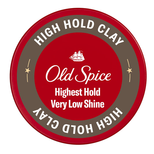 Old Spice High Hold Hair Styling Clay for Men, High Hold, Very Low Shine, 2.22 Oz