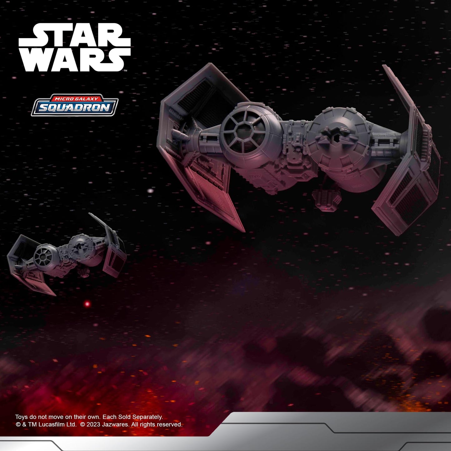 Star Wars Micro Galaxy Squadron TIE Bomber - 5-Inch Starfighter Class Vehicle with 1-Inch TIE Pilot Micro Figure Accessory