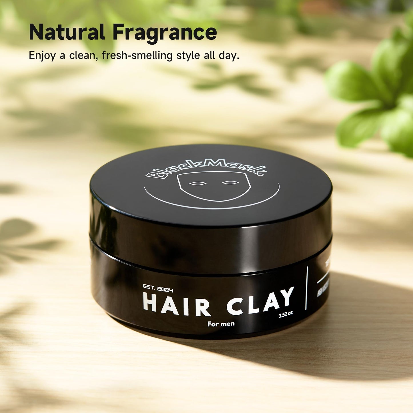 BlackMask Hair Clay for Men (3.52 oz) Matte Finish with Strong Hold, Hair Styling Clay, Adds Texture & Volume