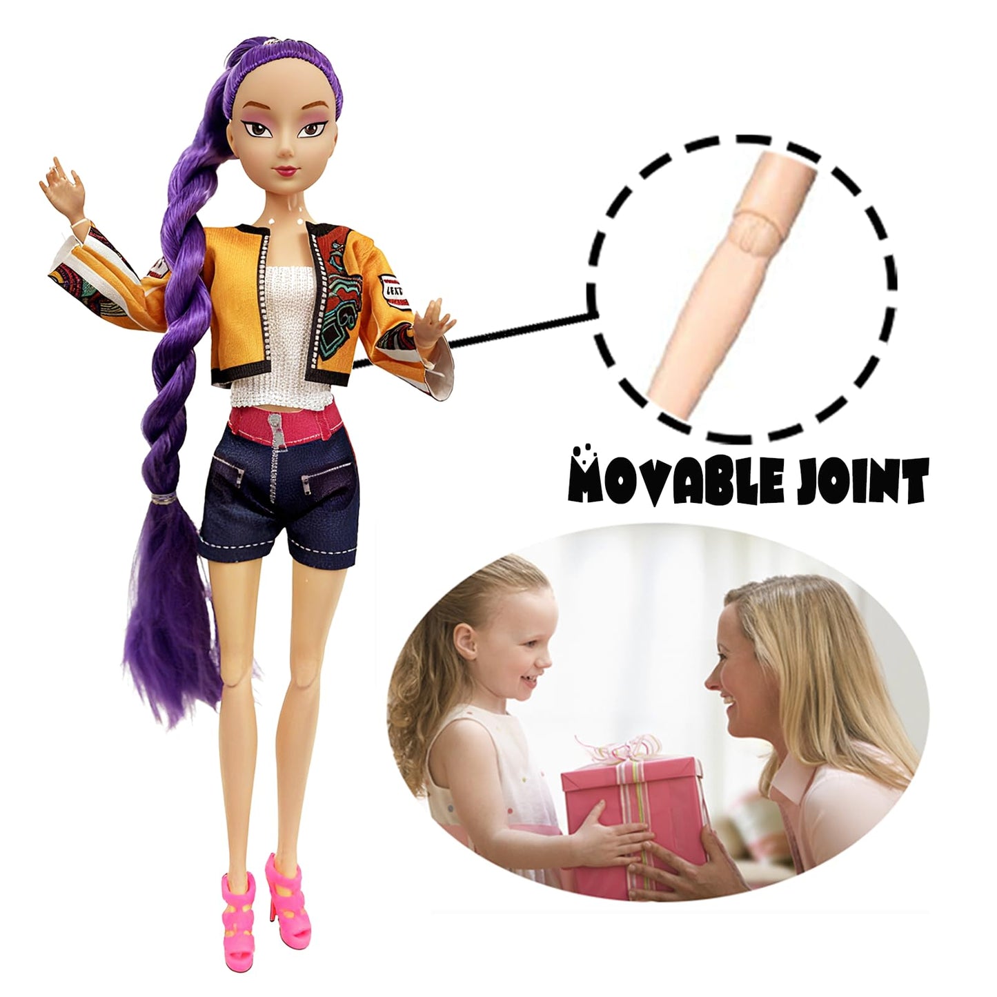 Yewmow Hunter Fashion Doll,New 11.5'' Hunter Fashion Doll for Kids,Made to Move Hunter Fashion Dolls,Great Gift Idea for Enthusiasts and Fans (D-3PCS)