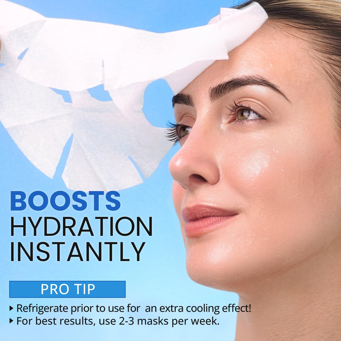 Ebanel 10-Pack Collagen Sheet Masks – Hyaluronic Acid, Vitamin C, Peptides & Aloe for Hydrating, Brightening, Firming & Anti-Aging