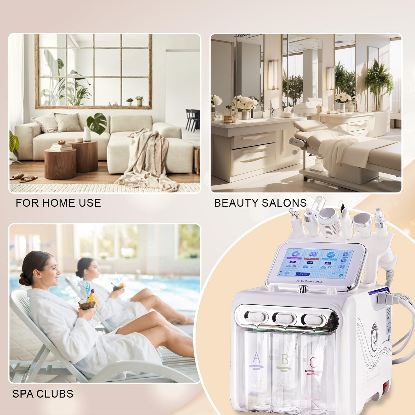 Hydrogen Oxygen 7 in1 Diamond Microdermabrasion Machine，Facial Peeling Skin Care for Salon Personal Home Use