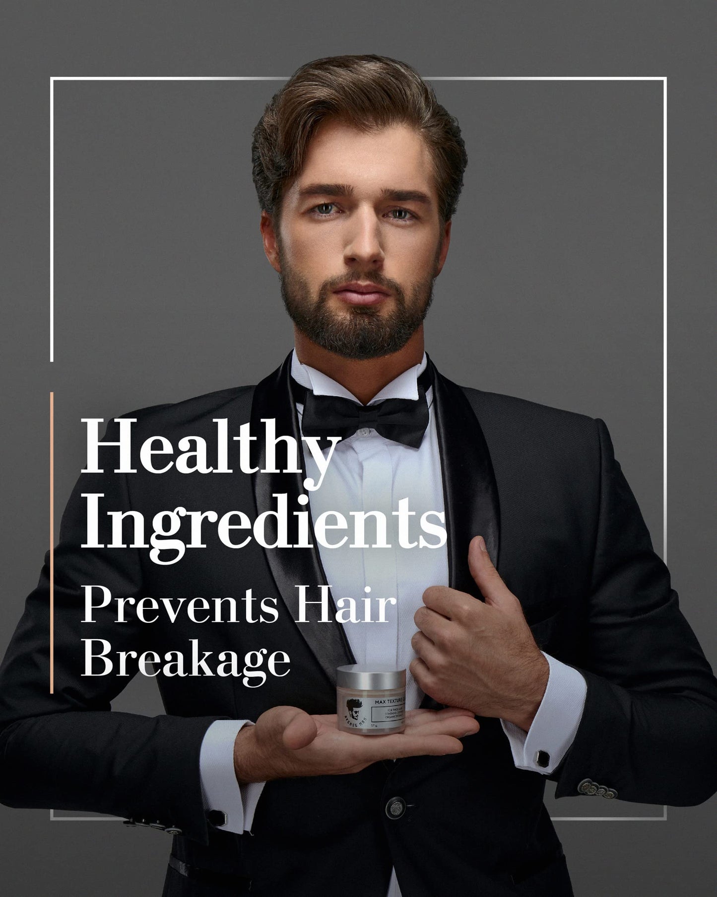 Avenue Man Texture Clay for Men – Water-Based Matte Hair Clay Pomade with Herbal Extracts, Lightweight, Frizz-Resistant, Paraben-Free, 2oz