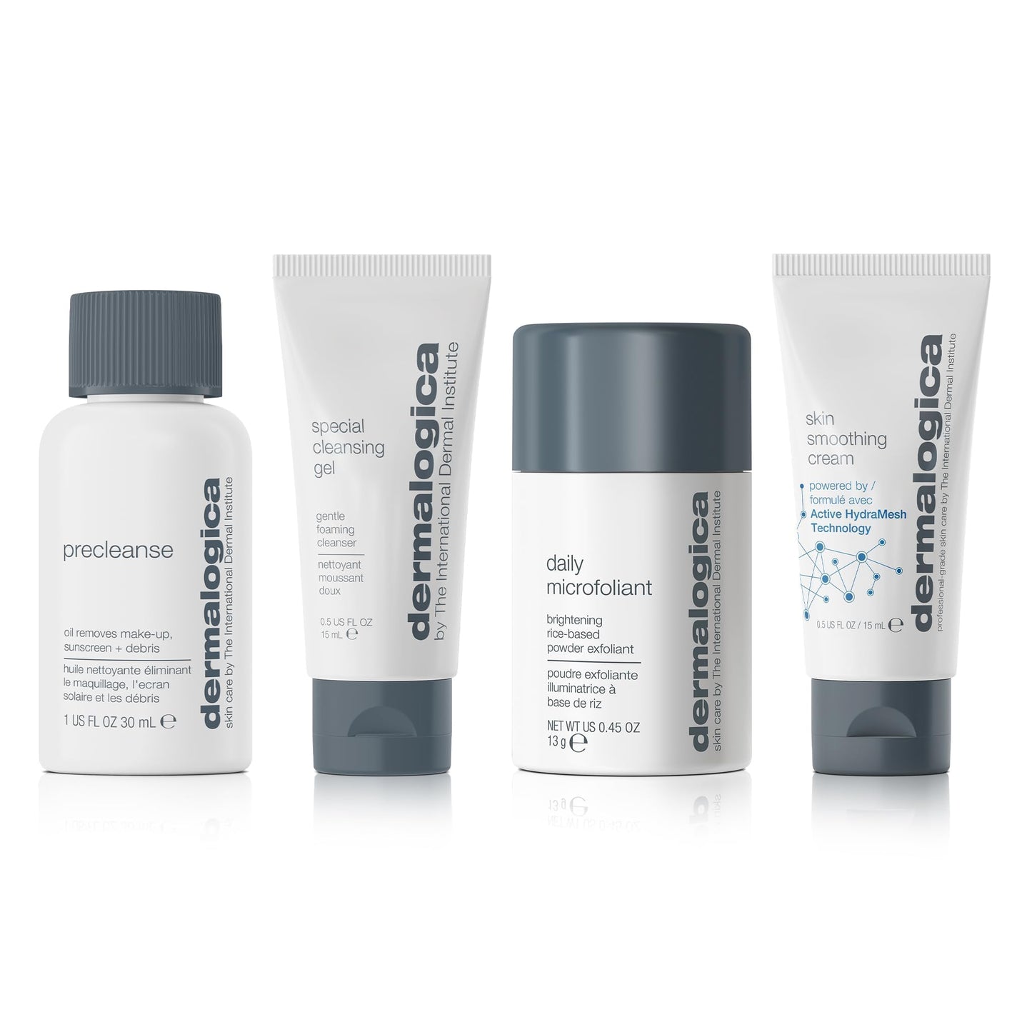 Dermalogica Discover Healthy Skin Kit - Includes: Precleanse, Face Wash, Face Exfoliator, & Moisturizer - Wash Away Impurities To Reveal Glowing Skin