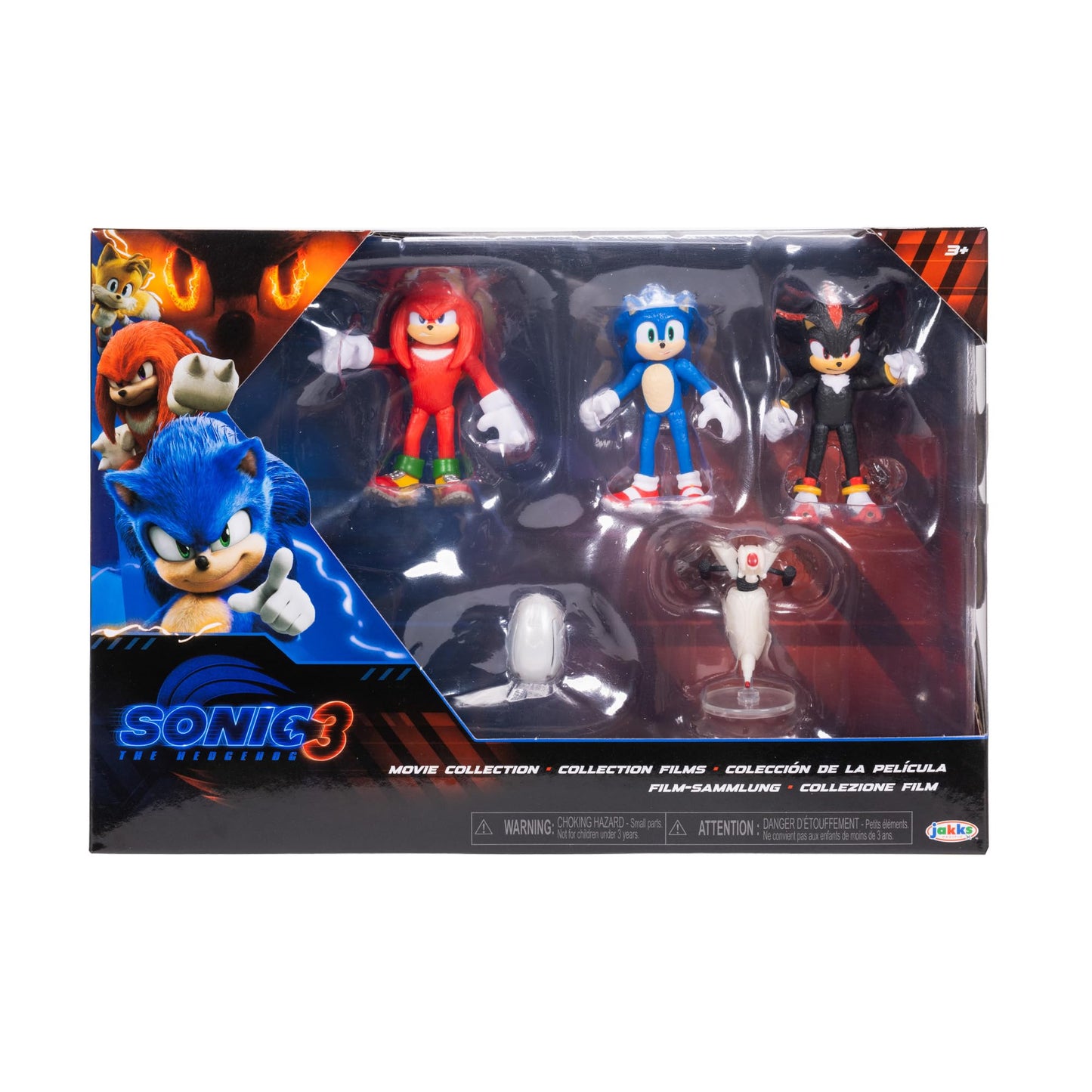 Sonic 3 Movie 2.5" Action Figures Multi-Pack – Sonic, Knuckles, Shadow, Buzz Bomber & Drone – Official Collector Toy Set