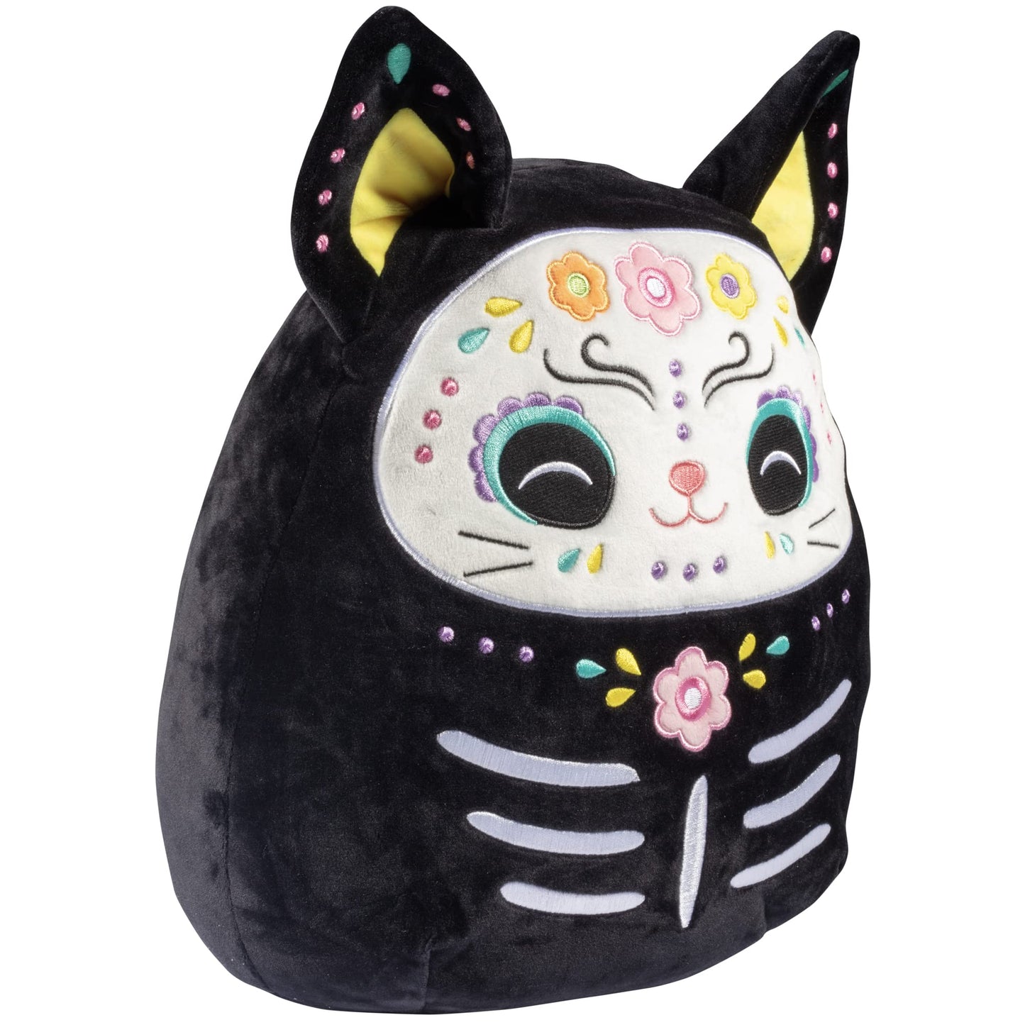 Squishmallows 12" Zelina Day of the Dead Cat Plush – Black Sugar Skull Kitty, Collectible Halloween & Día de Los Muertos Gift 2025