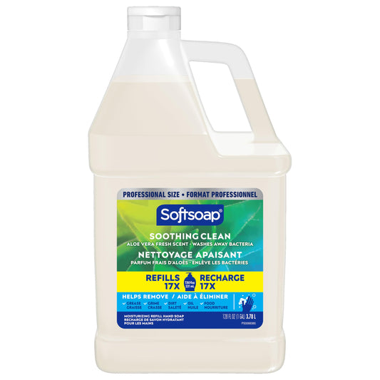 Softsoap Liquid Hand Soap Refill, Soothing Clean, Aloe Vera Fresh Scent - 1 gallon