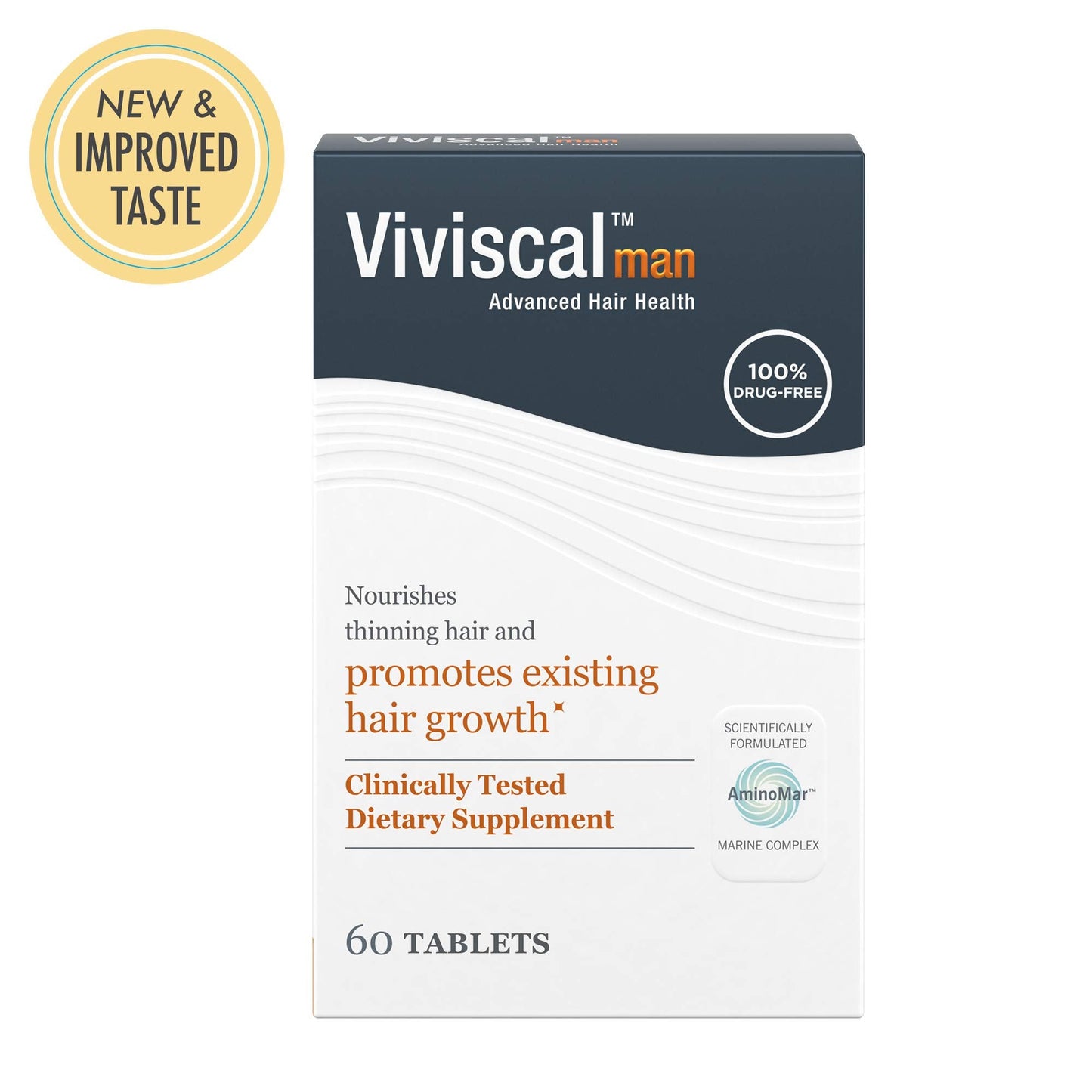 Viviscal Men's Hair Growth Supplements for Thicker Fuller Hair, Clinically Proven Collagen Complex, 60 Tablets 1 Month Supply