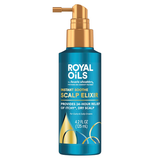Head & Shoulders Royal Oils Scalp Elixir Treatment 4.2 fl oz | Anti-Dandruff, Dry Scalp Relief & Hydration with Menthol & Peppermint Oil