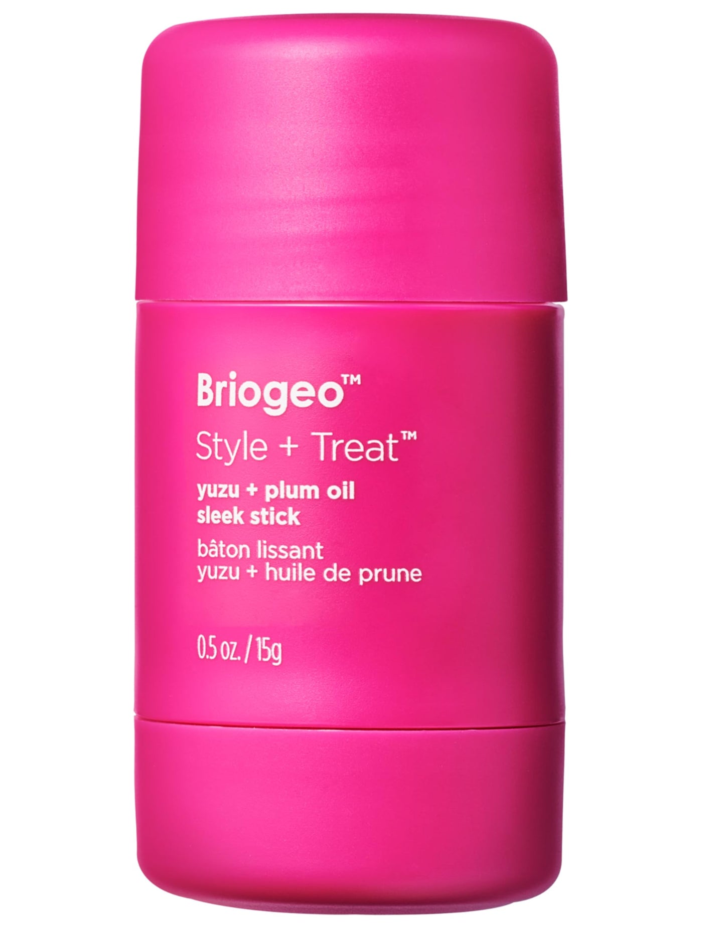 Briogeo Style + Treat Yuzu & Plum Oil Sleek Stick – Vegan Wax Hair Stick for Flyaways, Non-Greasy, Travel-Friendly Styling for All Hair Types, 0.5 oz