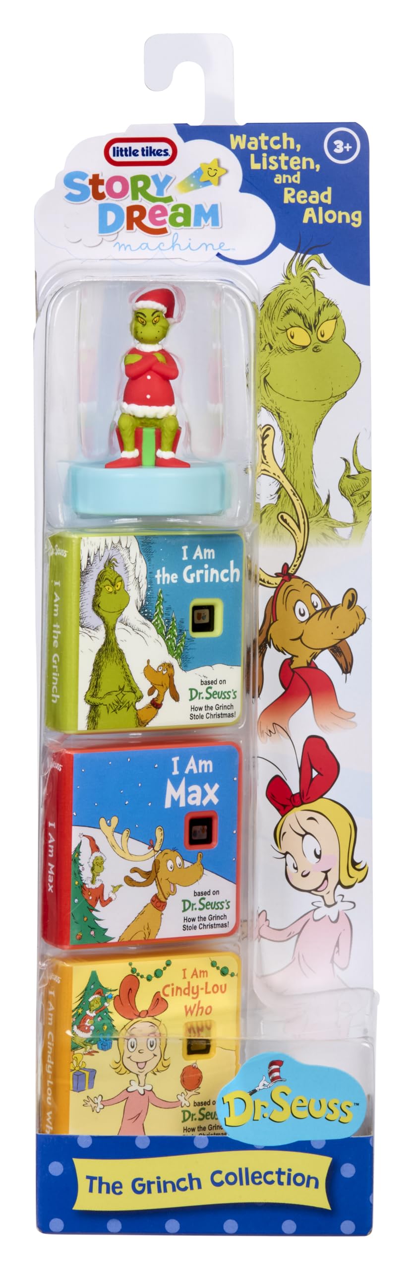 Little Tikes Story Dream Machine Dr. Seuss Grinch Collection - Storytime Projector with Books & Audio Character Toy for Kids Ages 3+