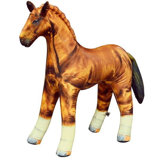 Jet Creations 38" Inflatable Golden Brown Horse Toy for Kids 3+ – Halloween, Birthday, Fall & Western Party, Yard Decor, Photo Prop