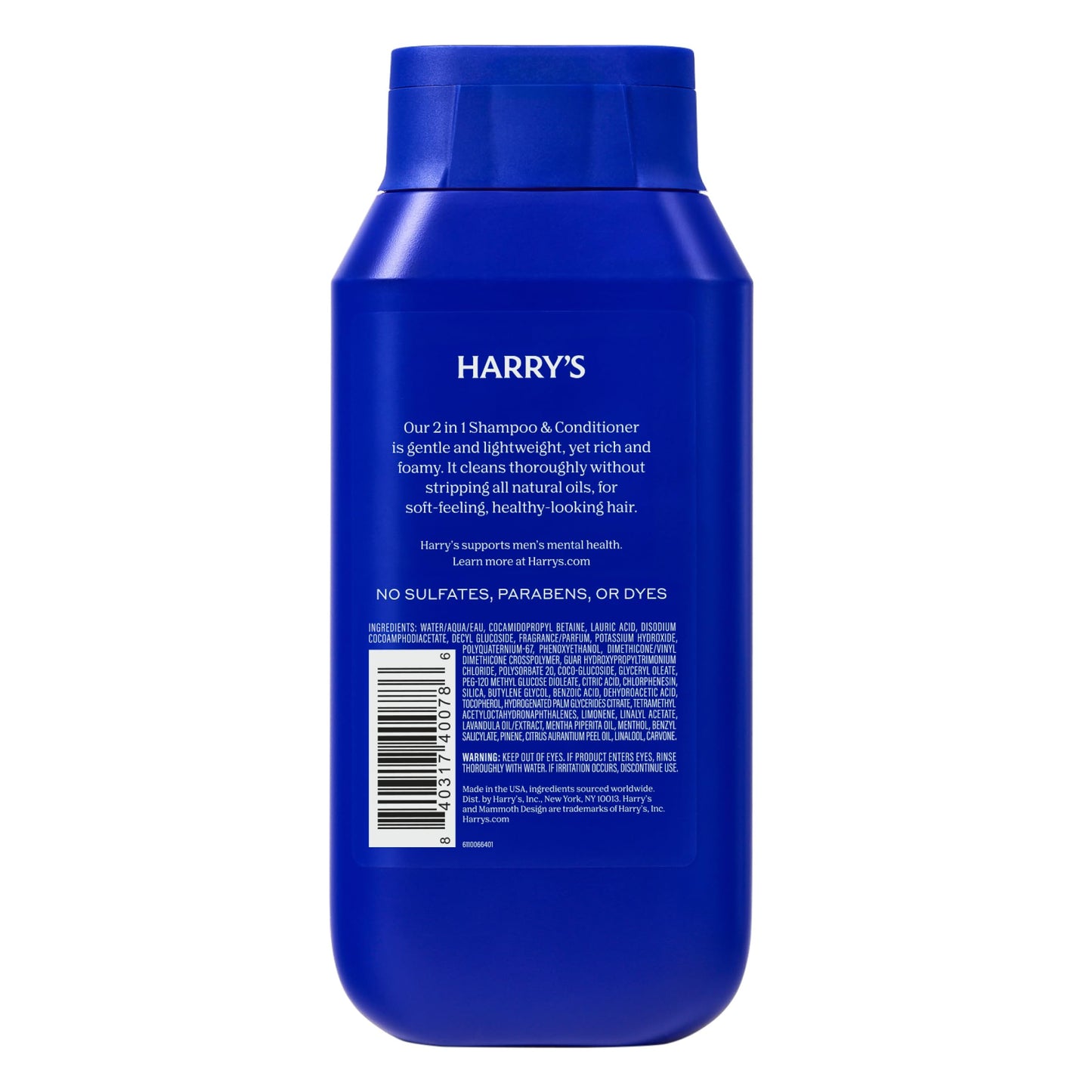 Harry's Men's 2 in 1 Shampoo and Conditioner for All Hair Types - New Stone Scent - (3 Pack) 14 fl oz - No Parabens or Sulfates