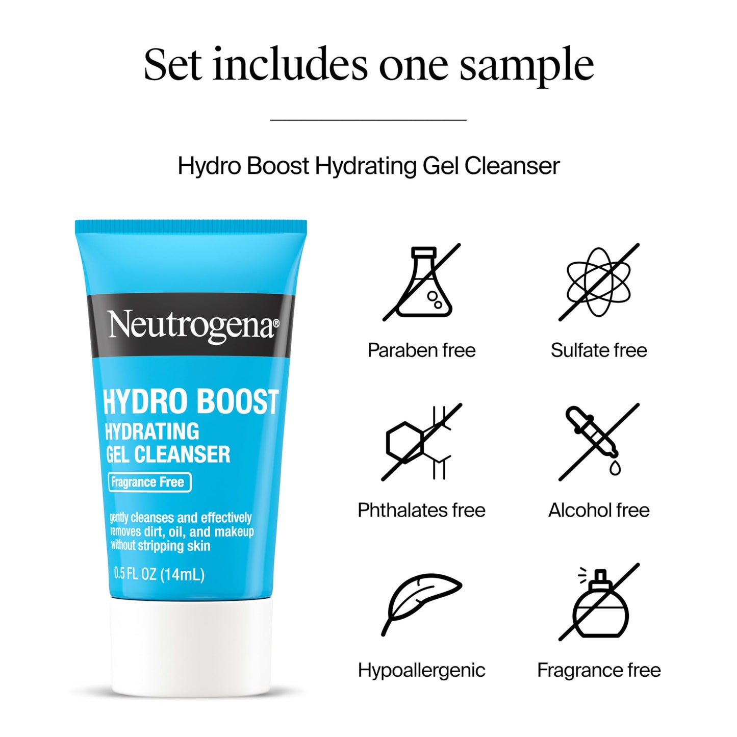 Neutrogena Rapid Wrinkle Repair Retinol Moisturizer with Hyaluronic Acid, Anti-Aging Face Cream 1.7 oz + Trial Hydro Boost Cleanser 0.5 fl oz