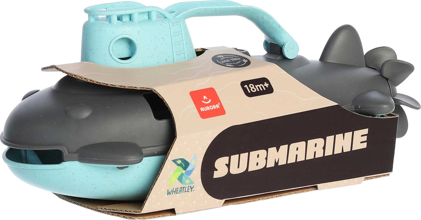 Aurora® Toys Versatile Wheatley™ Submarine Toy - Used to Create Exciting Storylines - for Creative Kids and Parents - Gray & Blue 10 Inches