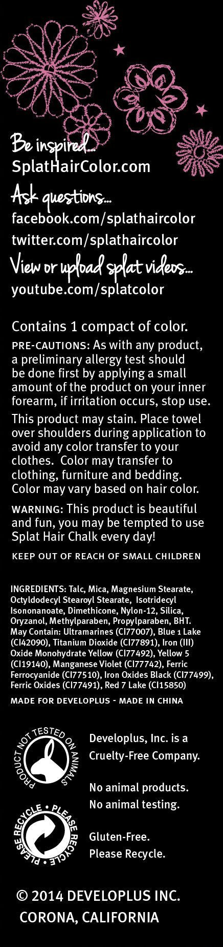 SPLAT HAIR CHALK (DUSTY ROSE)3.5 grams