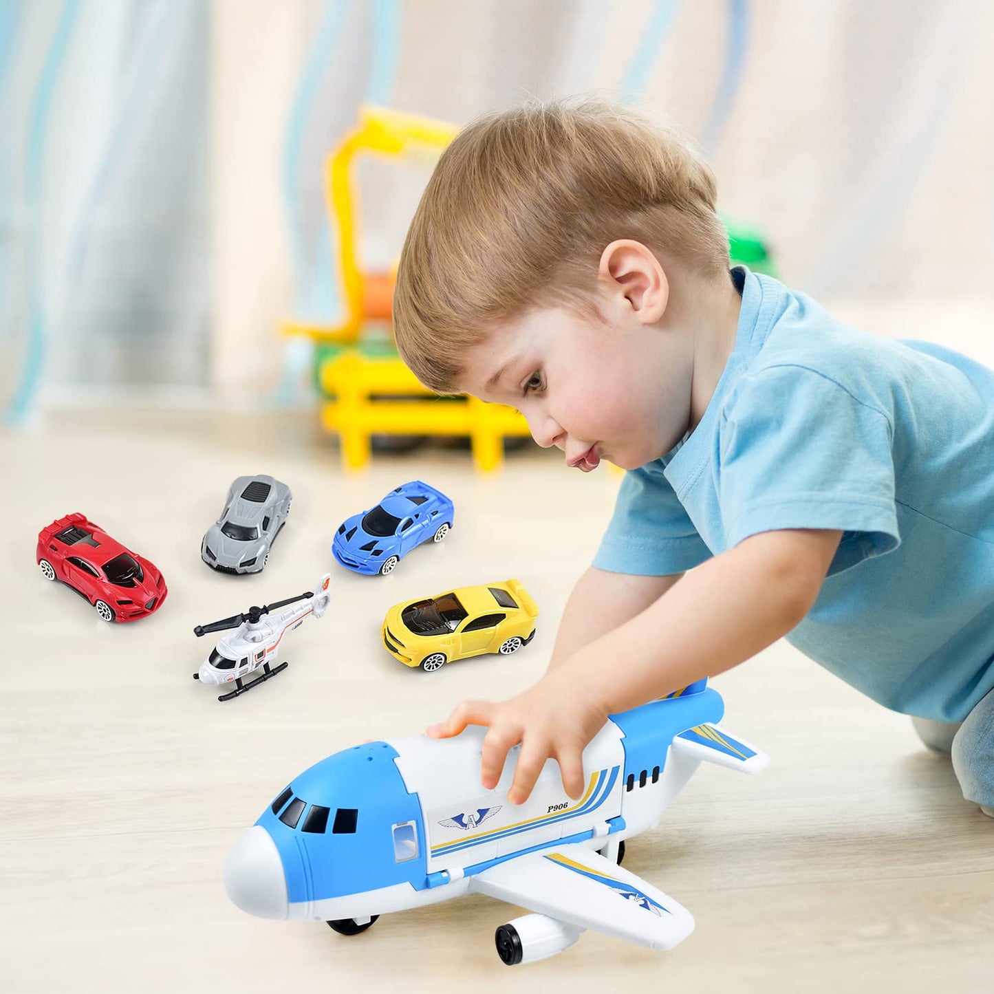 Tuko Transport Cargo Airplane Car Toy Play Set for 3+ Years Old Boys and Girls
