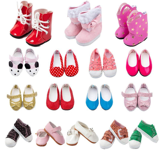 6 Pairs Doll Shoes Fits 14.5 Inch Doll American Wellie Wishers Dolls 100% Get Boots Doll Accessories