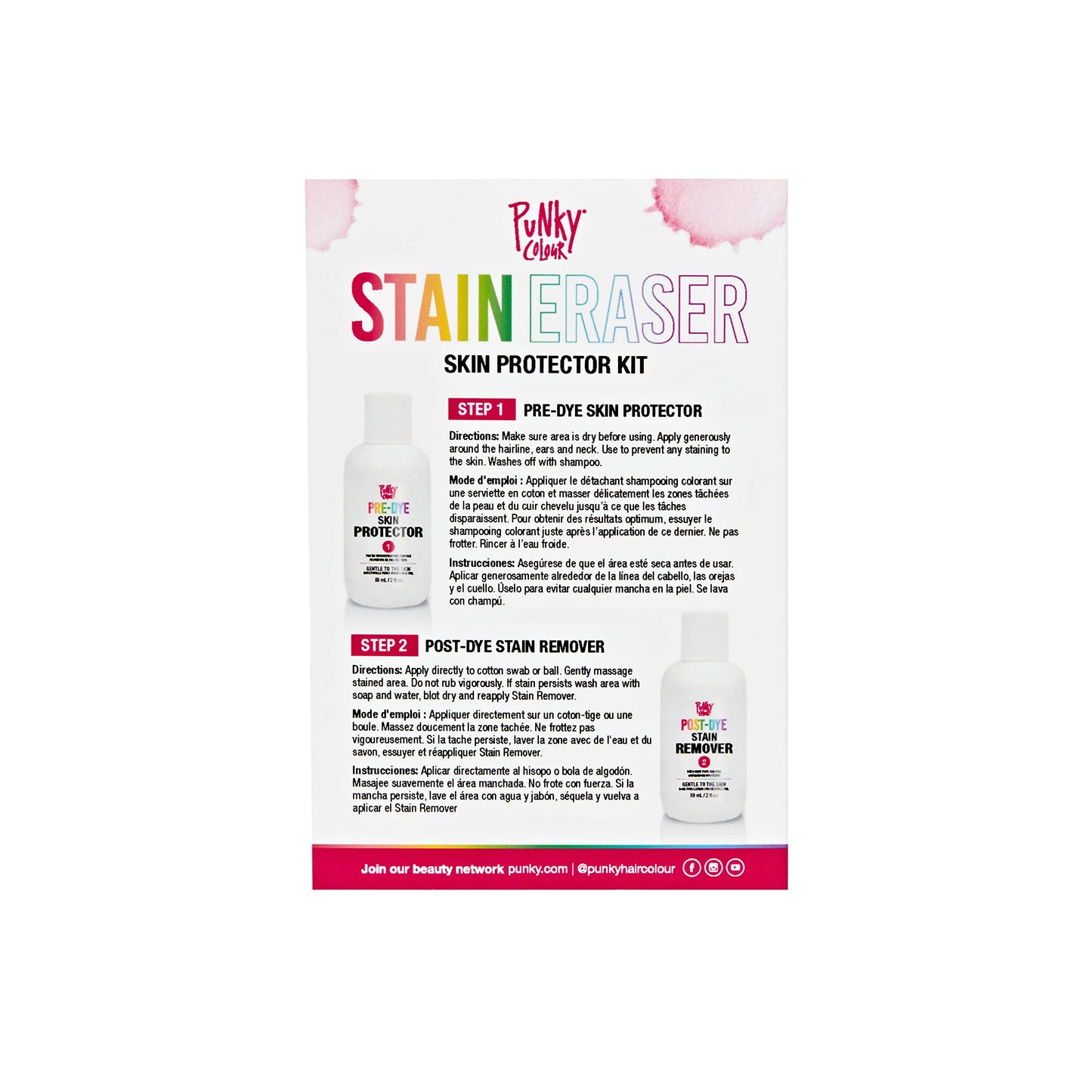 Punky Stain Eraser Skin Protector Kit – Hair Color Remover, Hair Dye Remover Stains on Skin, Gentle Formula